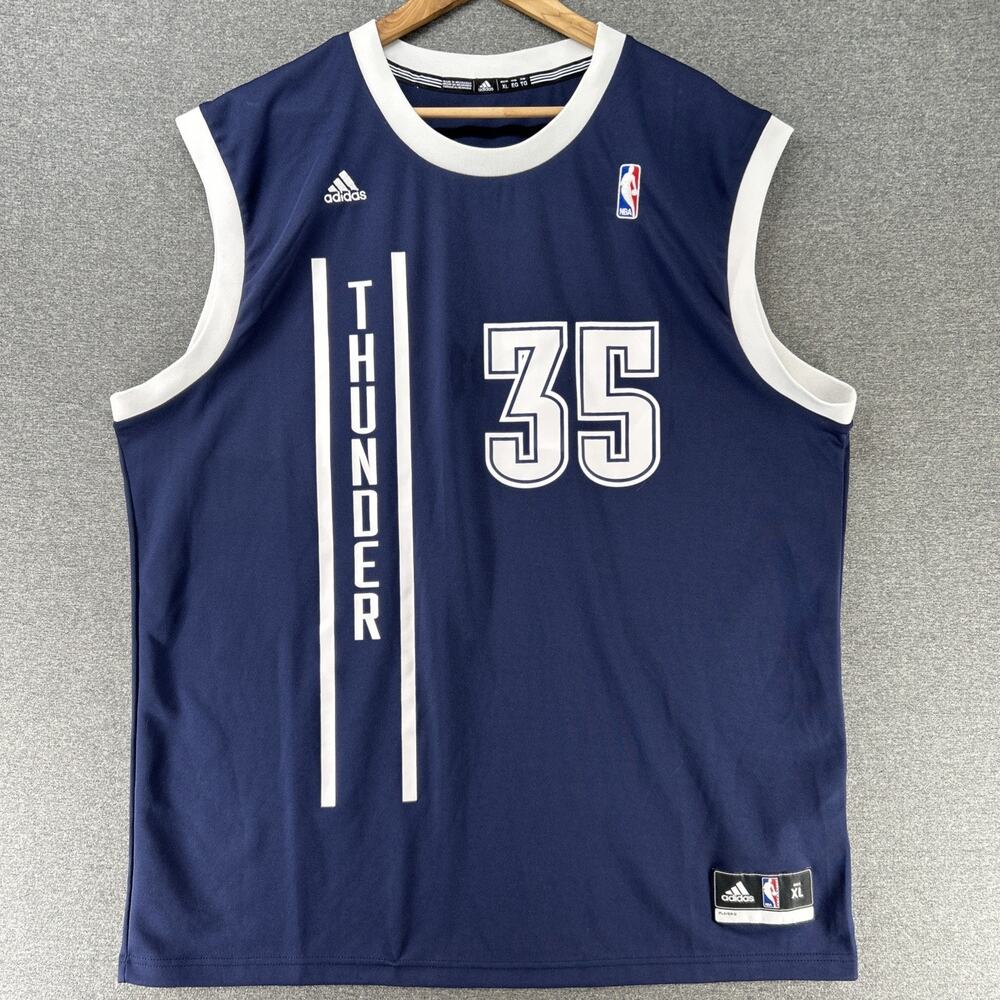 Adidas Kevin Durant 35 Oklahoma City Thunder NBA Jersey Mens XL Blue OKC 2012